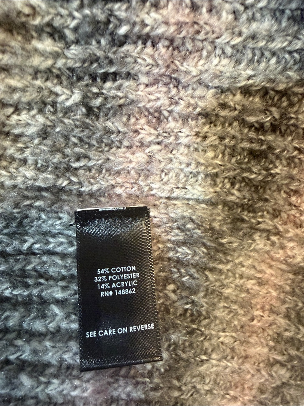 Torrid Pink and Gray Open Front Ombre Sweater Size 2X - Picture 3 of 5